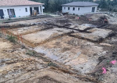 Fouille pour fondation villa