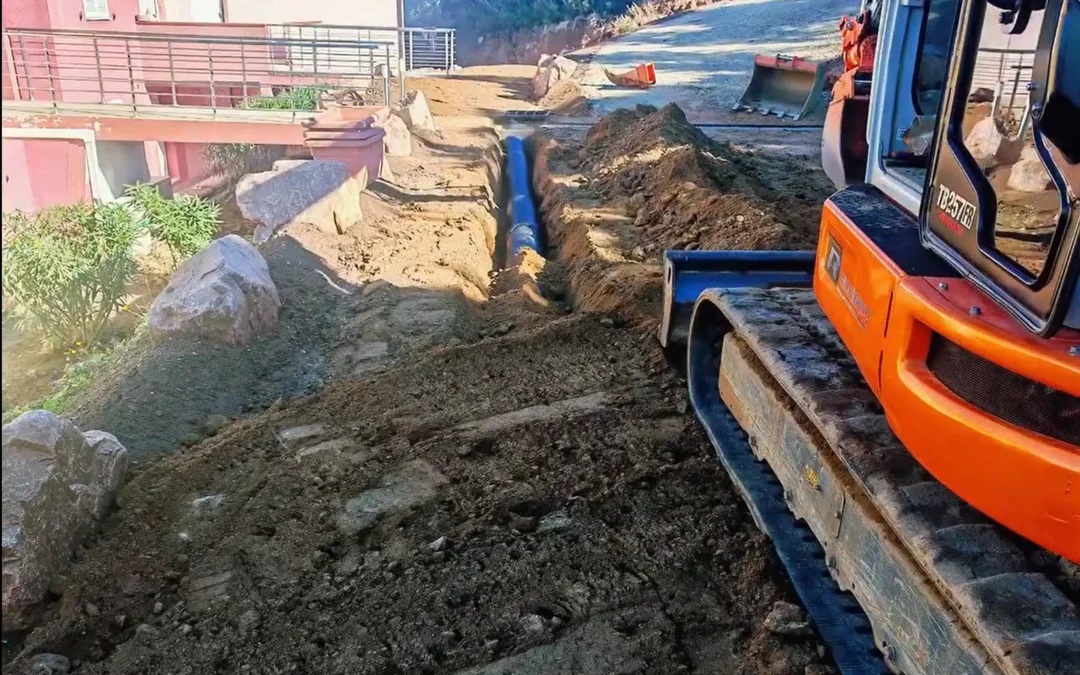 Pose de canalisation & reprise du terrain