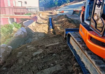 Pose de canalisation & reprise du terrain